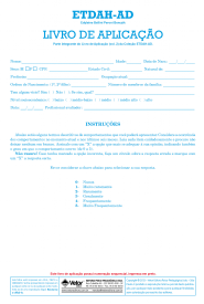 ETDAH-AD Livro de Aplica&Atilde;&sect;&Atilde;&pound;o VOL. 2