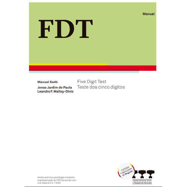 FDT- Five Digit Test - Bloco com 25 folhas de resposta