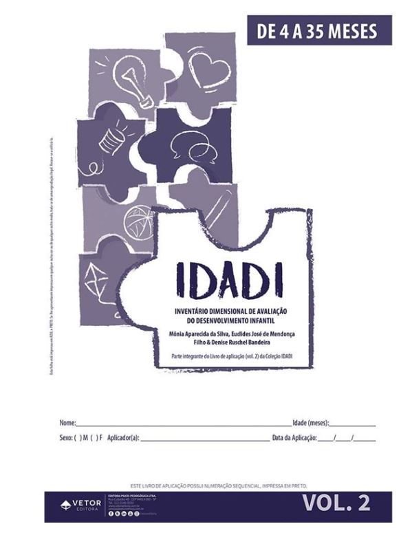 IDADI - Livro de Aplica&Atilde;&sect;&Atilde;&pound;o 4 a 35 meses VOL. 2